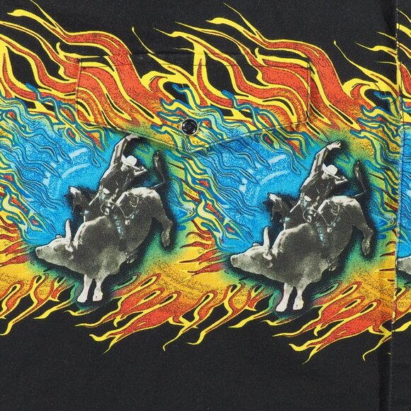 Panhandle Slim Shirt Men Extra Large Black Western Rodeo Bull Rider Cowboy Ranch - Picture 4 of 9